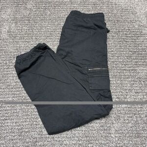 Hollister Pants Mens S Cargo Adjustable Rise Parachute Baggy Black Y2K Hip Hop